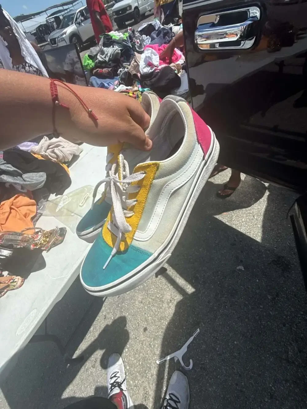 VANS Old Skool Classic Canvas Suede Skate Shoes Multicolor Sneakers Size 8.5